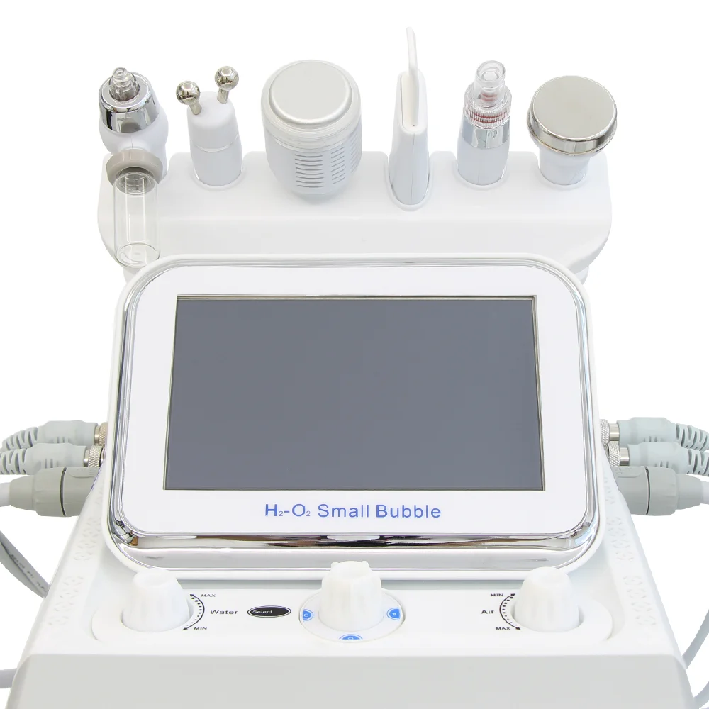 New Water Oxygen Hydro Dermabrasion Machine Facial Bio Lifting H2O2 Small Bubble Deep Cleansing Aqua Peeling Salon Device