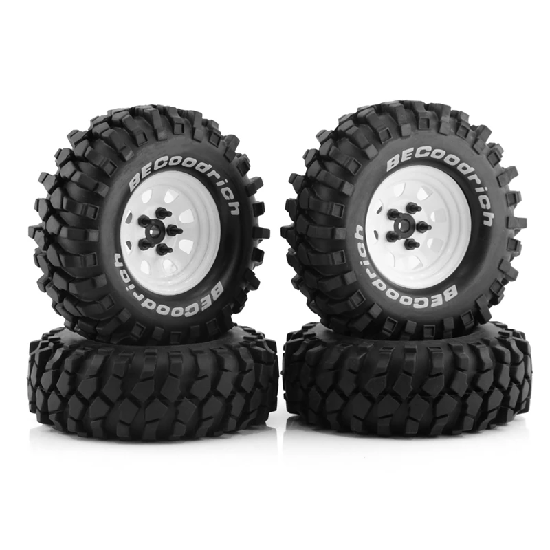 

4Pcs Metal 110Mm Beadlock Deep Dish Wheel Tire Set For /10 Short Course Truck ARRMA SENTON 8 Holes