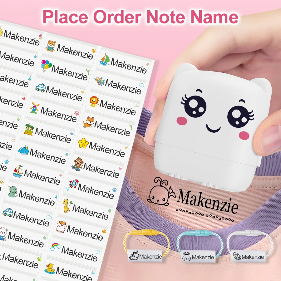 Name Stamp Paints Personal Student Child Baby Engraved Waterproof Kindergarten Cartoon Clothing toys shoes Name Seal