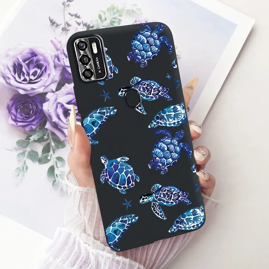 Floral Soft Black Silicone Bumper Phone Cover