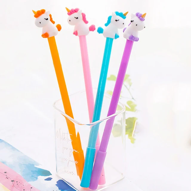 30Pcs Bulk Korean Kawaii Cute Pens Christmas Stationery Gift for Kids Girls  Funny Erasable Gel Pen Cool School Thing Blue Ink