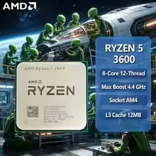 AMD Ryzen 5 3600 R5 3600 가성비 게이밍 CPU 6코어 12스레드 4.2GHz 32MB 캐시 AM4 7nm 65W 데스크탑 프로세서