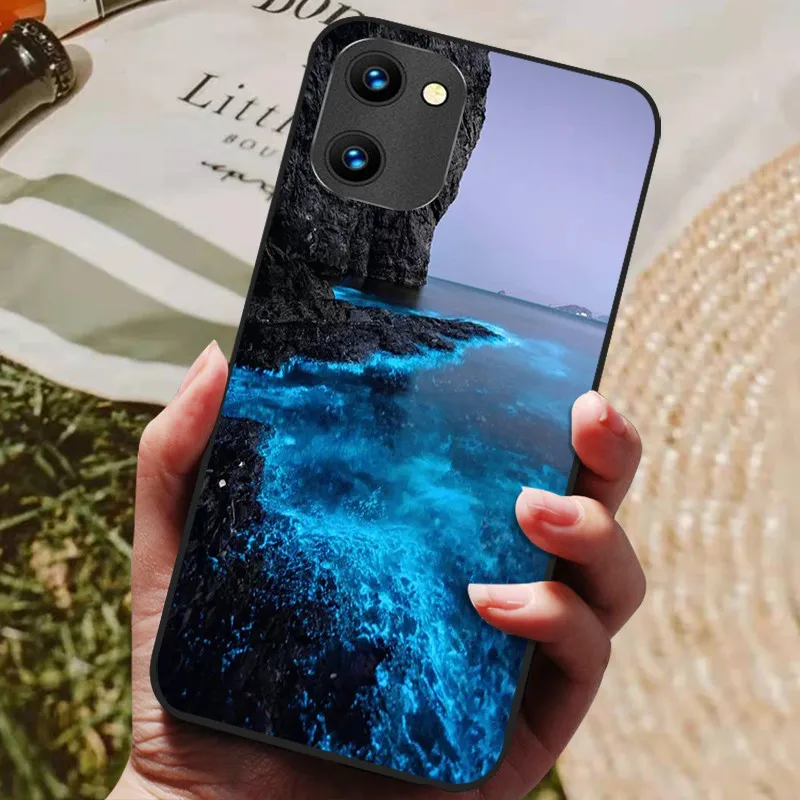Stylish Silicone TPU Painted Soft Cover - Black Protective Case