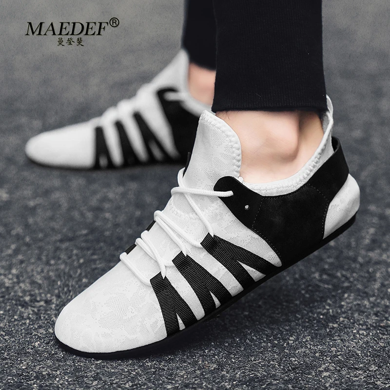 MAEDEF 남성용 경량 패션 디자이너 신발, 레저 워킹, 통기성, 평평한 바닥, 스포츠 신발, 대형 사이즈 39-47