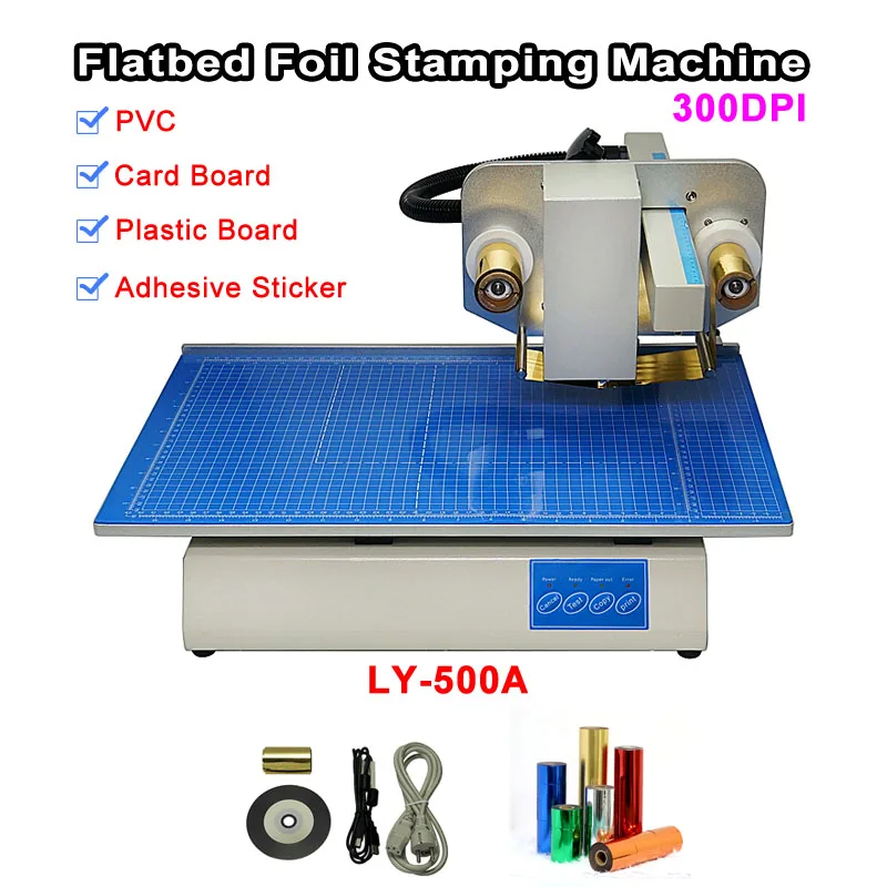 

57mm*250mm Working Size LY 500A Digital Flatbed Foil Stamping Printer Machine For Business Card Printing Resolution 300DPI 150W