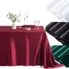 Rectangle Satin Tablecloth Wedding Table Cloth White for Christmas Party Birthday Events Banquet Home Dining Decoration 1