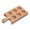Multipurpose Handle Wood Egg Holder 4/6 Grids Double Row Wood Egg Tray Durable Hanging Hole Egg Keeper Countertop 5