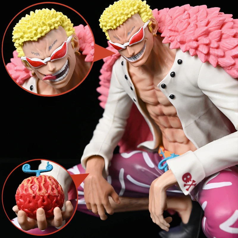 

Patung mainan Model koleksi, patung aksi patung mobil ornamen mobil 15.5cm One Piece Donquixote Doflamingo Anime Figure Oka