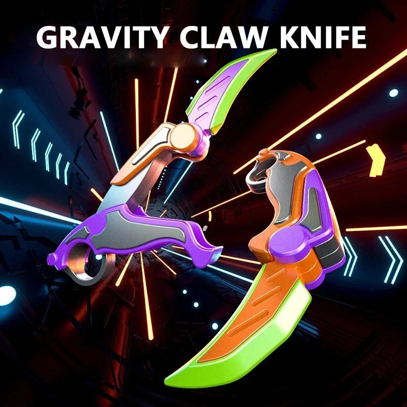 

3D Carrot Gravity Knife Decompression Adult Stress Relief Finger Spinner Children Printing Plastic Butterfly Kid Figet Toys Gift