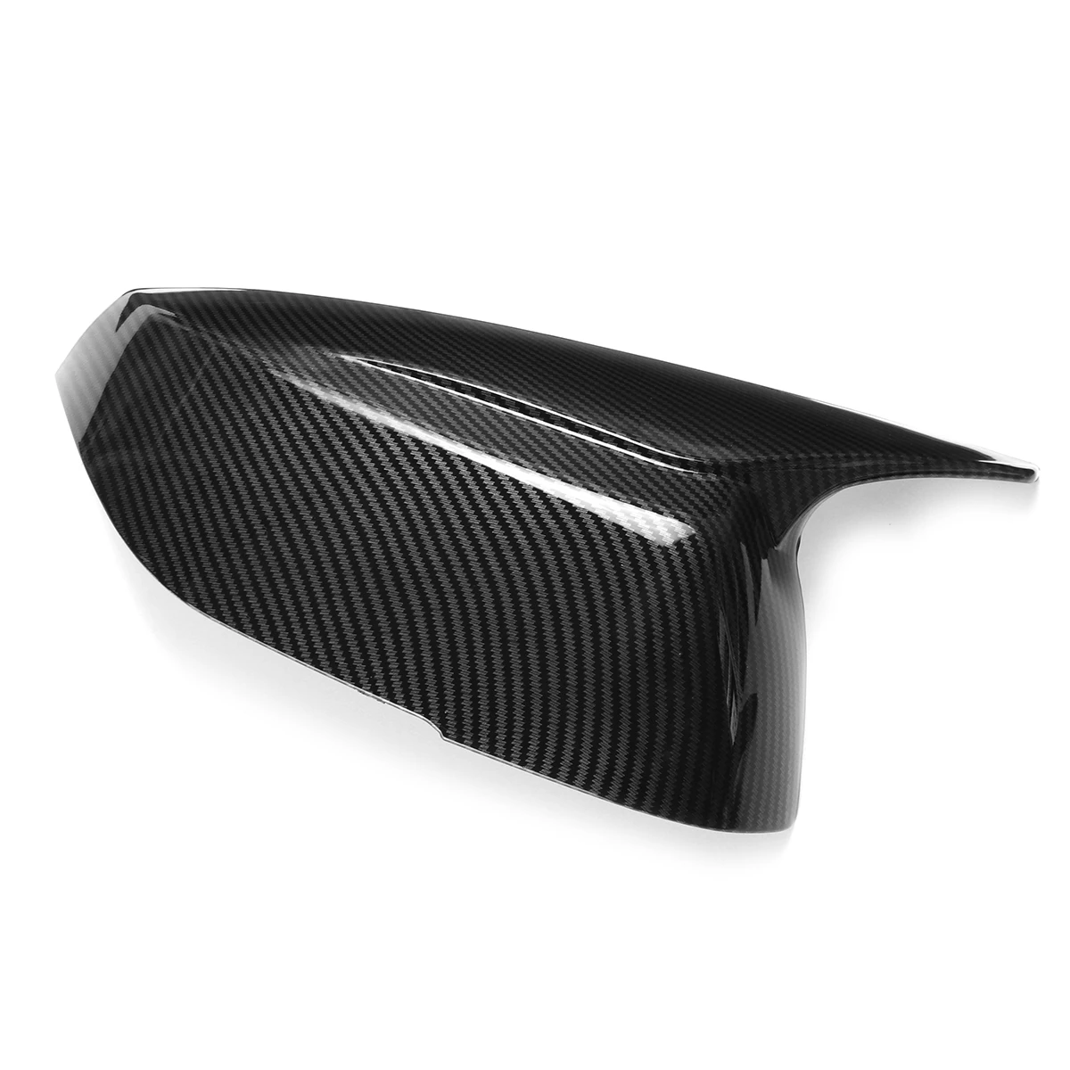 Carbon Fiber Look ABS Plastic Rearview Mirror Cover for Car