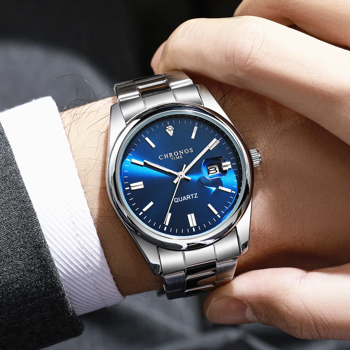 Men’s Luxury Alloy Quartz Fashion Mechanical Wristwatches for Male Automatic Watch for Man Waterproof Stainless Steel Watch