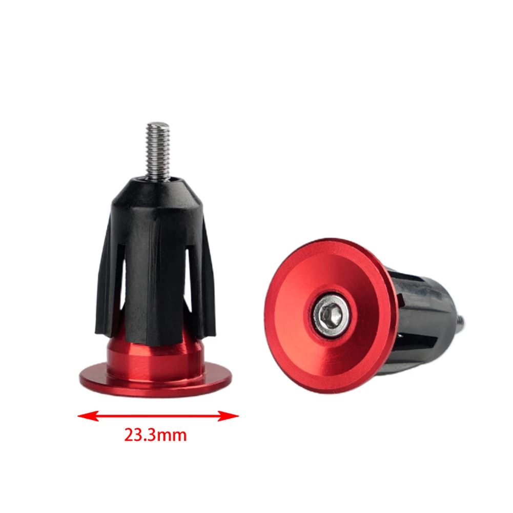 Replacement Aluminum Alloy Handlebar End Cap for Bicycle (22~24mm) (Black/Red/Bule/Gold/Purple/Titanium/Silver)