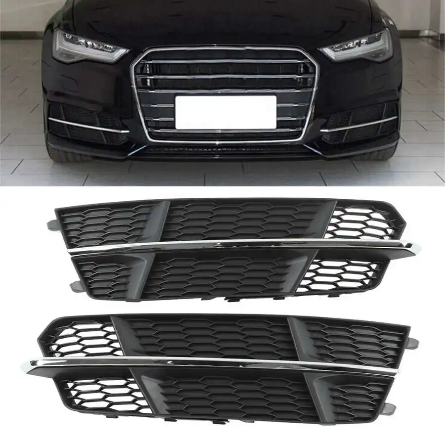 Pair-Front-Bumper-Fog-Light-Grille-Cover-4G0807681AN-Replacement-for ...