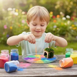 Vibrant Assorted Color Sandstone for Creative Crafts and Gardening (6pcs)