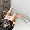 Luxury Photochromic Sunglasses Women Prescription Glasses Graduated Lenses Minus Anti Blue Computer Glasses Transparent Rimless 6