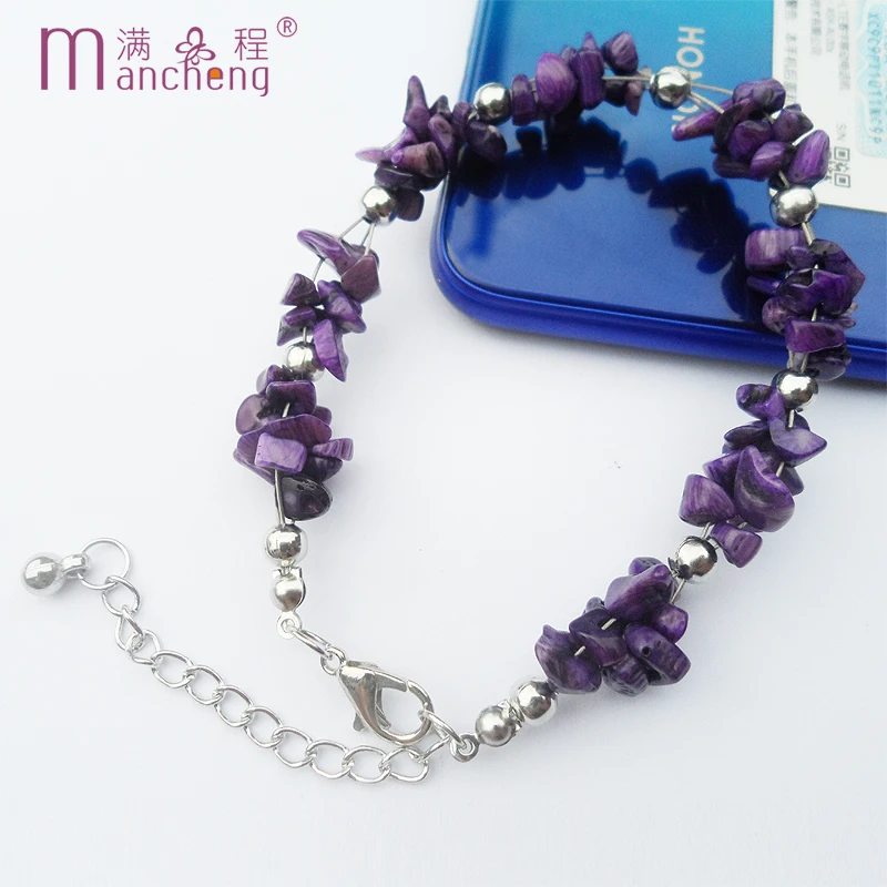 Fnaf 2 Rupee Item Natural Purple Ametista Stone Bracciale Donna Dragon Scale Charms Amicizia Perline Sciolte Creazione Di Gioielli