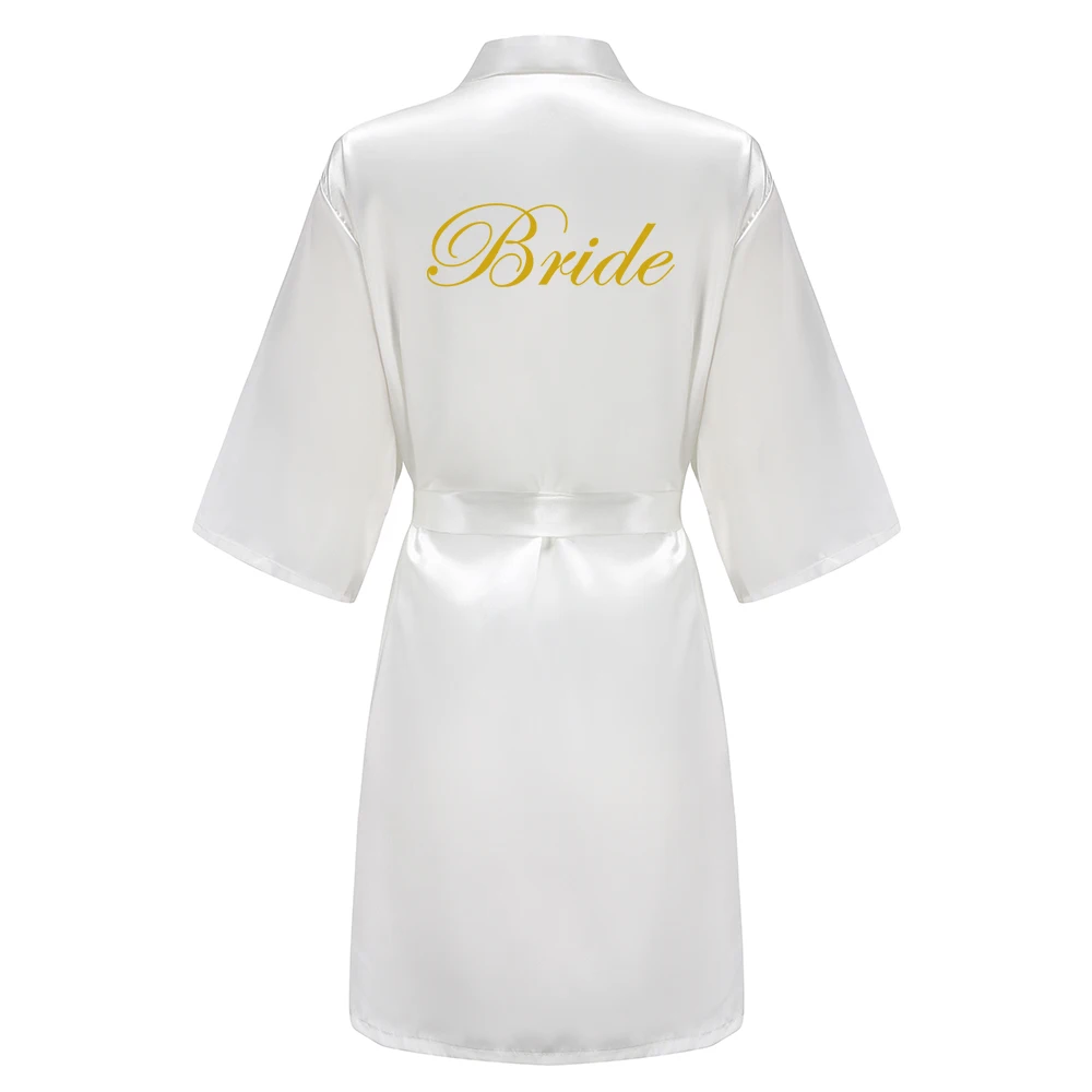 White and Green Satin Wedding Robes 2
