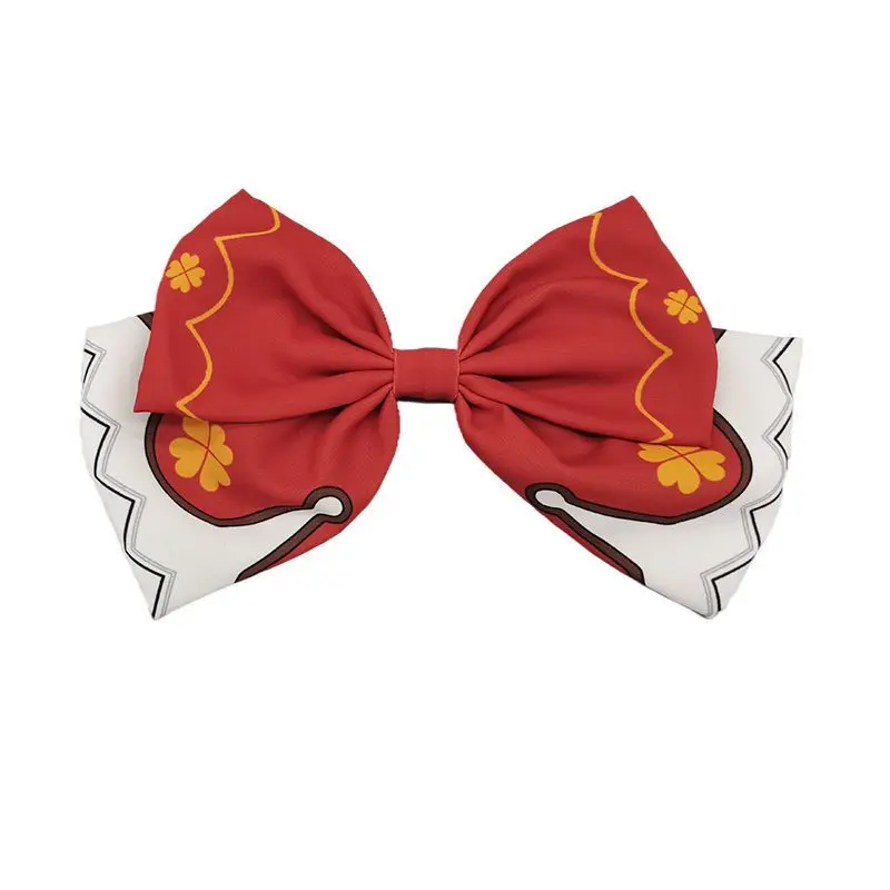 anime halloween costumes Anime Genshin Impact Bowknot Hair Clip Lolita Hairpin Props Venti HuTao Lumine Cosplay Girls Women Kawaii Hair Accessories anime outfits female Cosplay Costumes