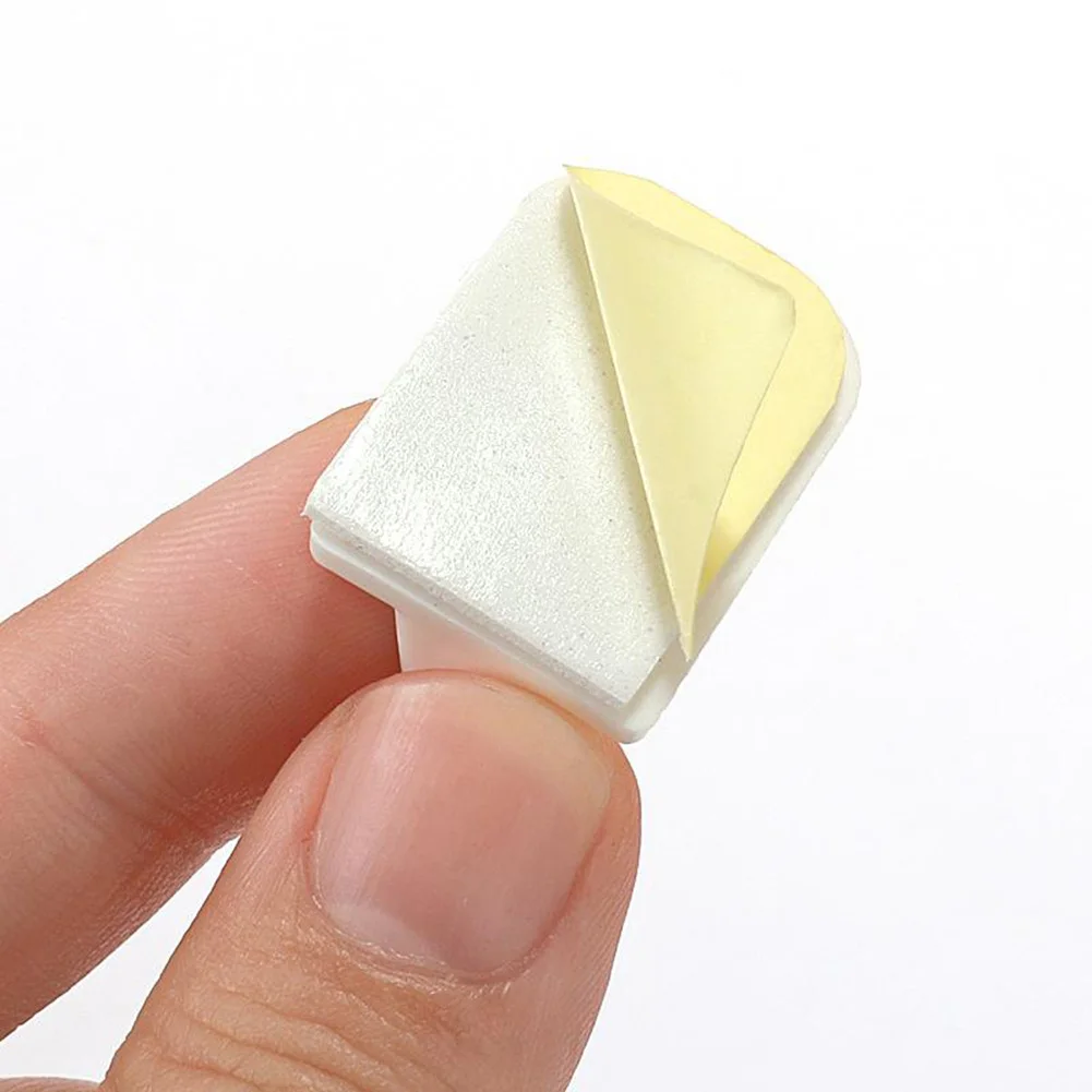 

2022 Durable Curtain Hooks Bracket Self-adhesives Stainless Steel+pvc White 4/8/12Pcs Hanger Home Storage Hooks