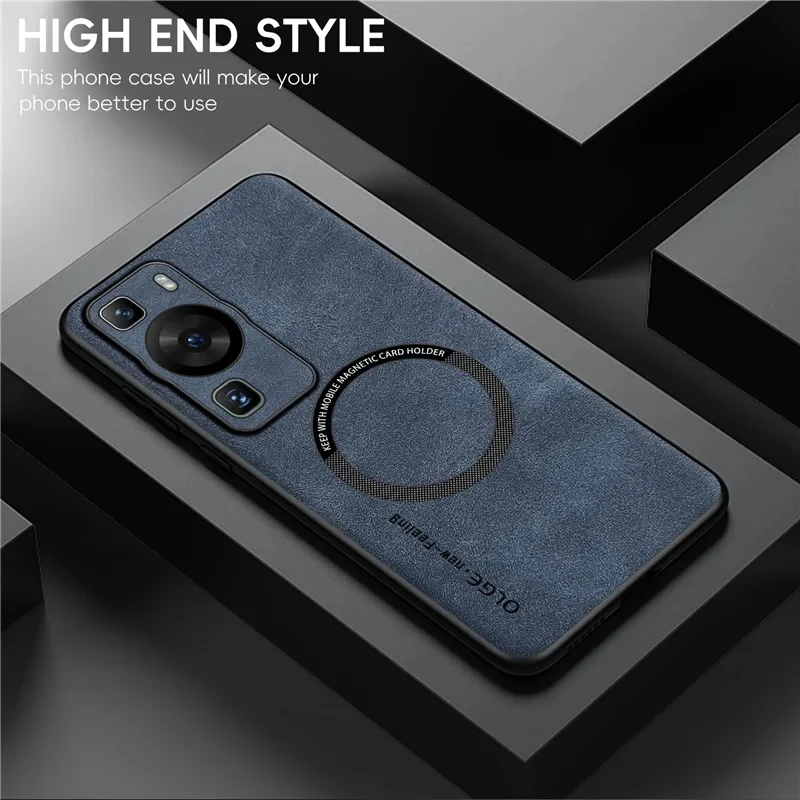 Luxurious Sheepskin Magnetic Leather Phone Case with MagSafe Compatibility