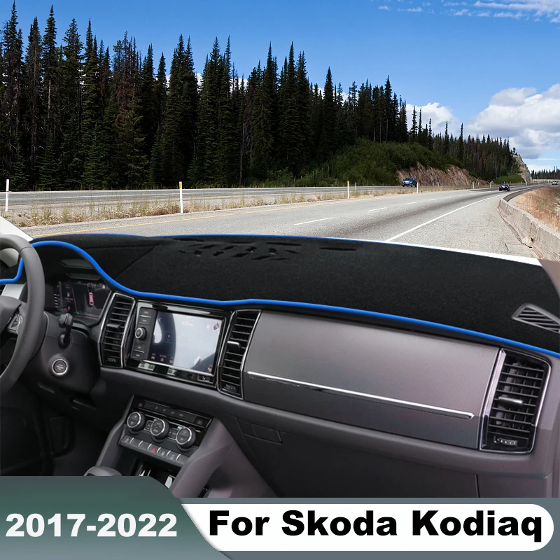 

Для Skoda Kodiaq 2017 2018 2019 2020 2021 2022 LHD RHD крышка приборной панели коврик приборной панели Нескользящие аксессуары