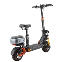 Trottinette Électrique 1200W, 80km Autonomie, Batterie 48V 20.8Ah, Frein Hydraulique, Pliable, Siège & Coffre, Pneus 11"/10" 8