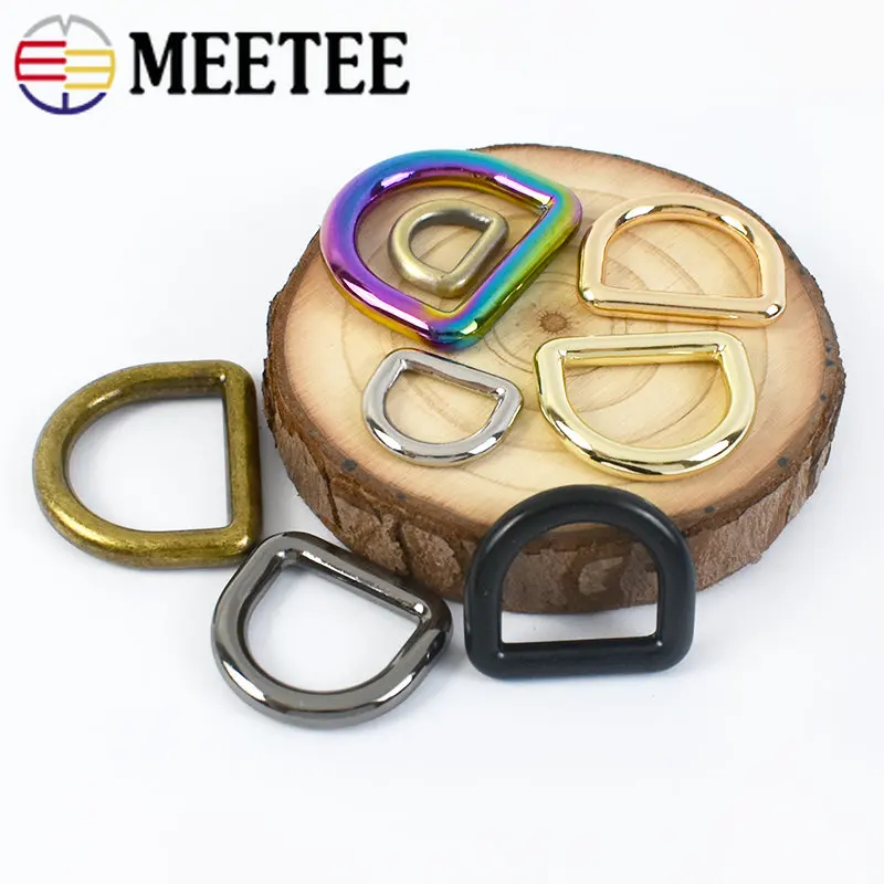 10/20Pcs 10-38mm Metal D Ring Adjust Buckles Backpack Belt Connect Clasp Bag Strap Webbing Hooks Buckle DIY Hardware Accessories