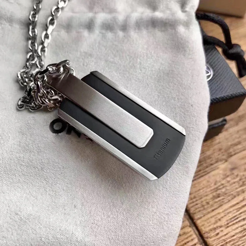 LJ2 MB Necklace Classic Military Brand Design Stainless Steel Masculine and atmospheric luxury jewelry with box set