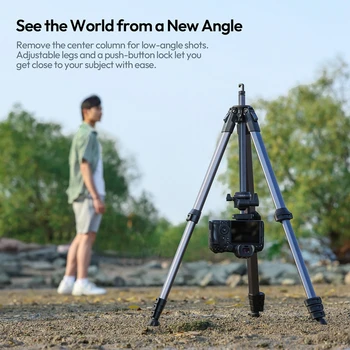 Ulanzi OMBRA II Travel Tripod with Uka Quick-Release 10KG Load Included Phone Clamp for Camera Smartphone Livestreaming Vlog