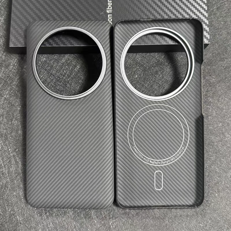 Genuine Aramid Carbon Fiber Matte Magsafe Case for Xiaomi Mi 14 Ultra Pro Thin Anti-explosion Bulletproof Cover Anti-Shatter