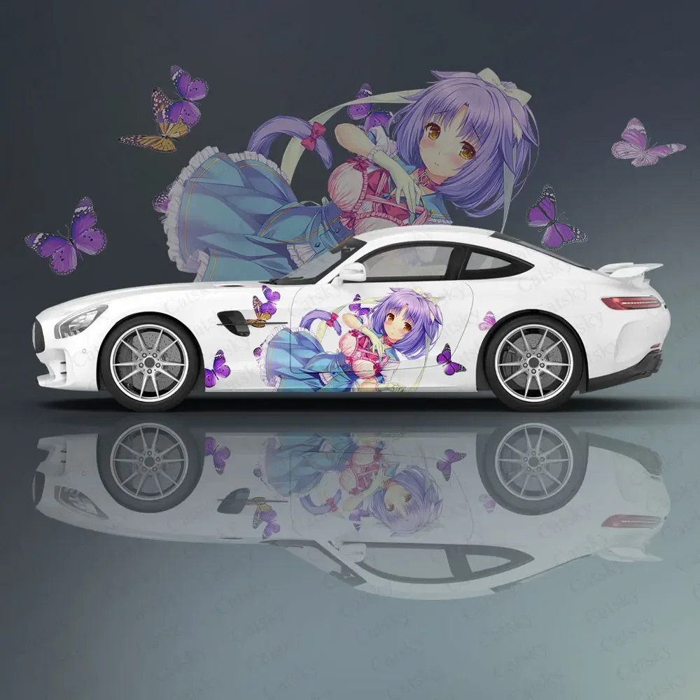 

Nekopara anime Car sticker painting packaging modification racing vinyl pain auto side graphics car decal sticker