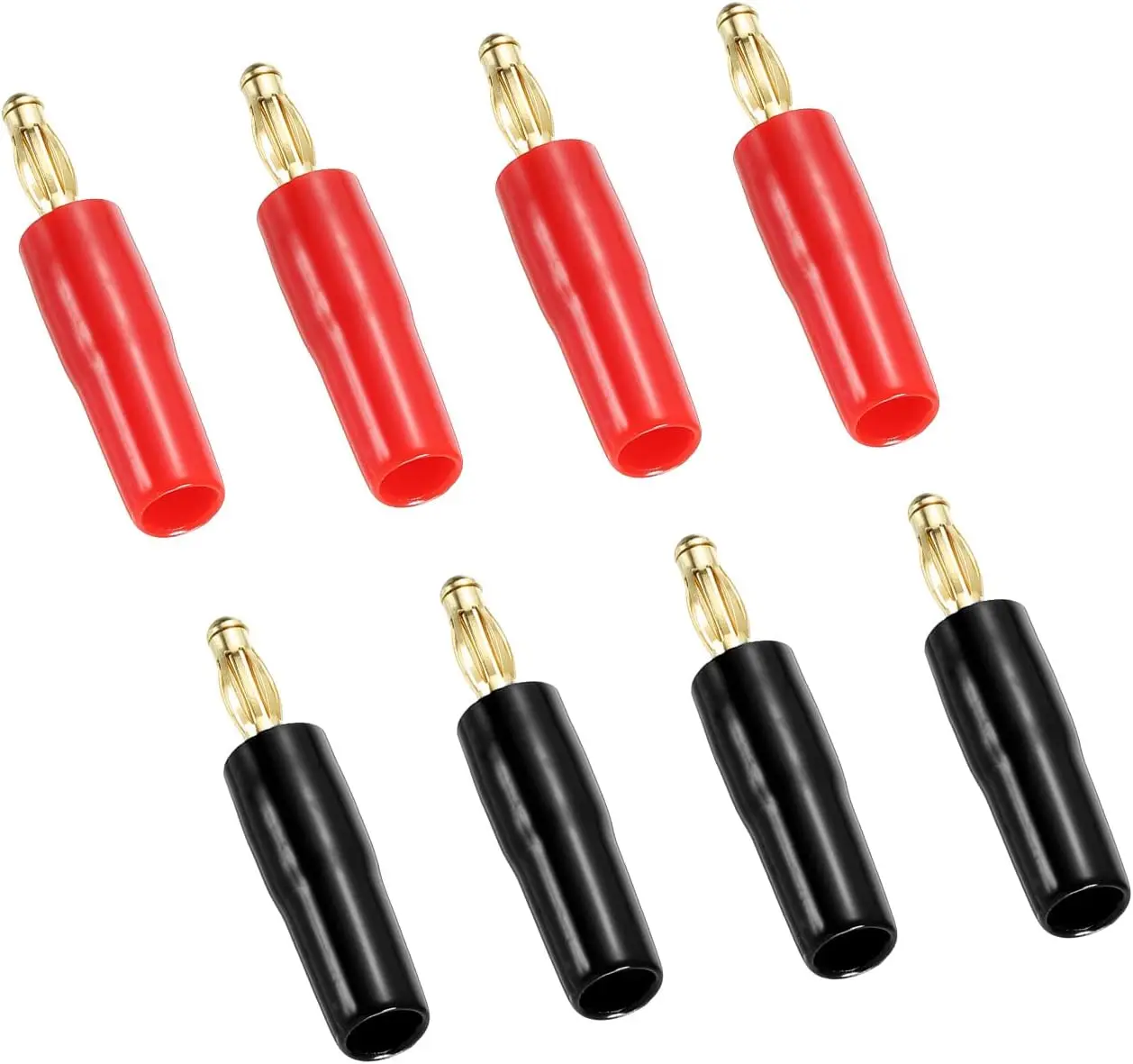 

Banana Plugs Speaker Banana Plugs Screw Type 4mm Gold-Plated Copper Red Black for Speaker Wires, Sound Systems