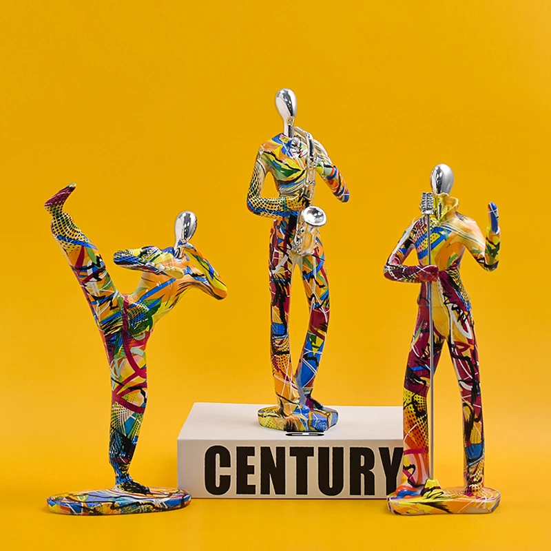 

Nordic Minimalist Colorful Character Set Home Living Room TV Cabinet Wine Cabinet Decoration Combination Interior Art Crafts