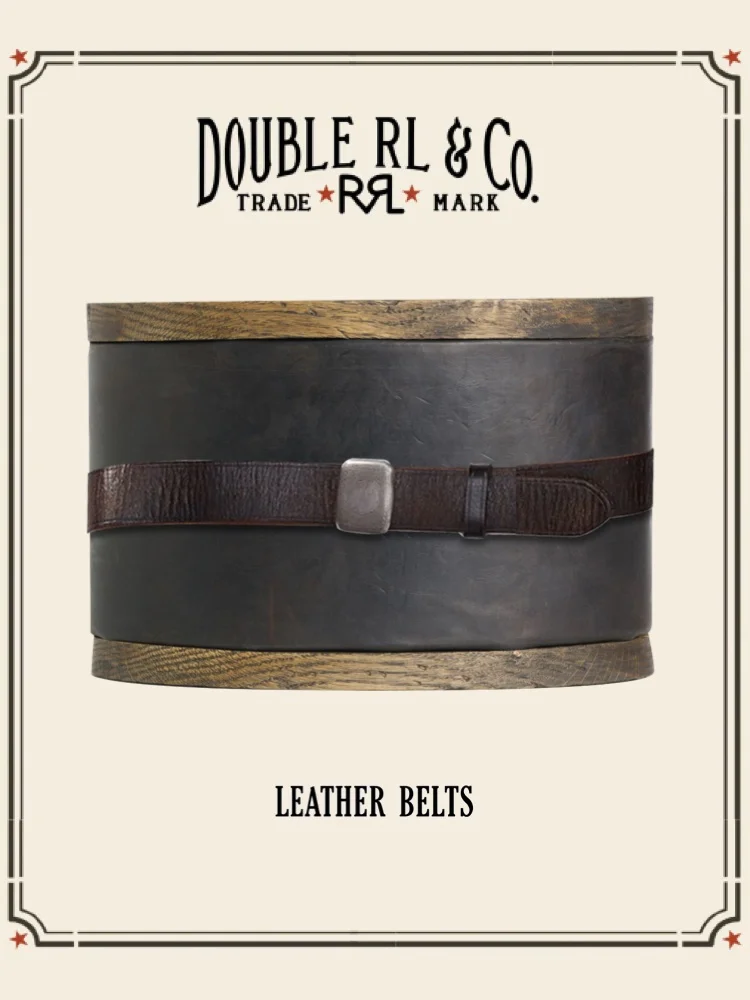 American Sle Genuine Leather Belt with ield Bule 3.5cm Wide