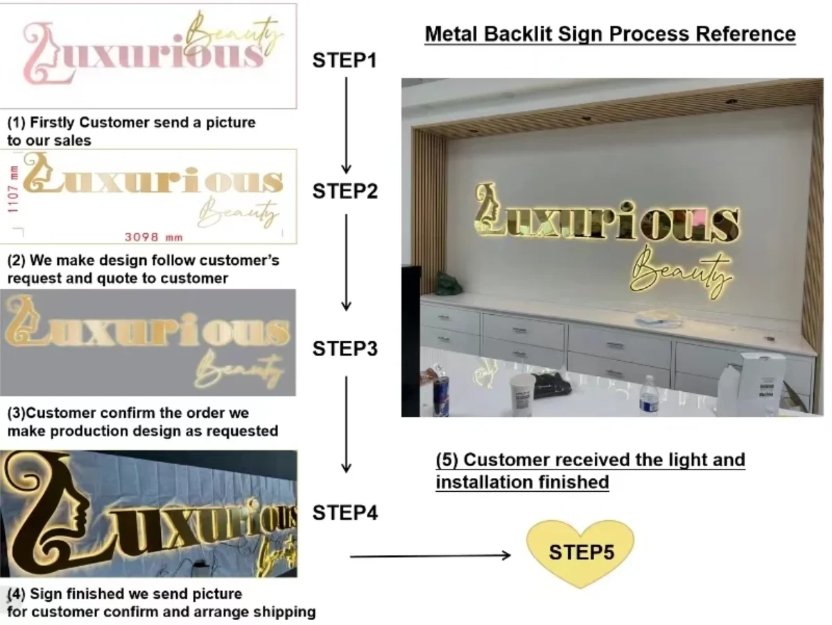 LED Advertising Box Backlit Sign 3D Metal Letters For Company Bar Club Storefront Outdoor Sign