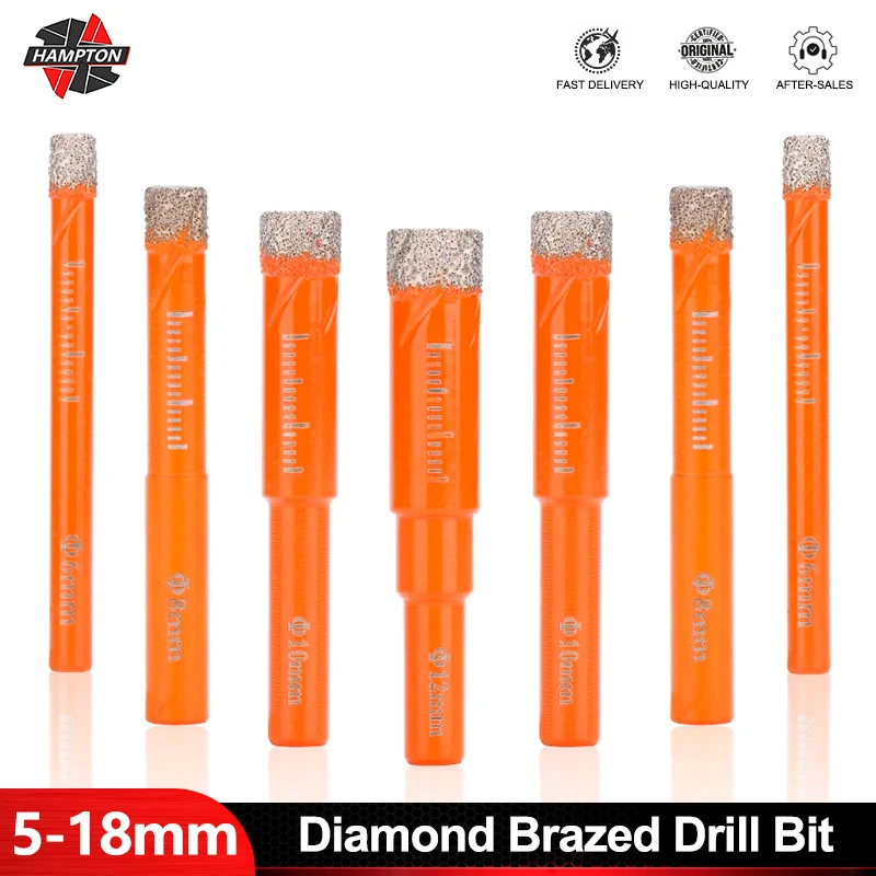 Diamant Gelötete Bohrer 5/6/8/10/12/16/18mm Loch Sah cutter Für Glas Marmor Granit Ziegel Fliesen Keramik Porzellan Beton
