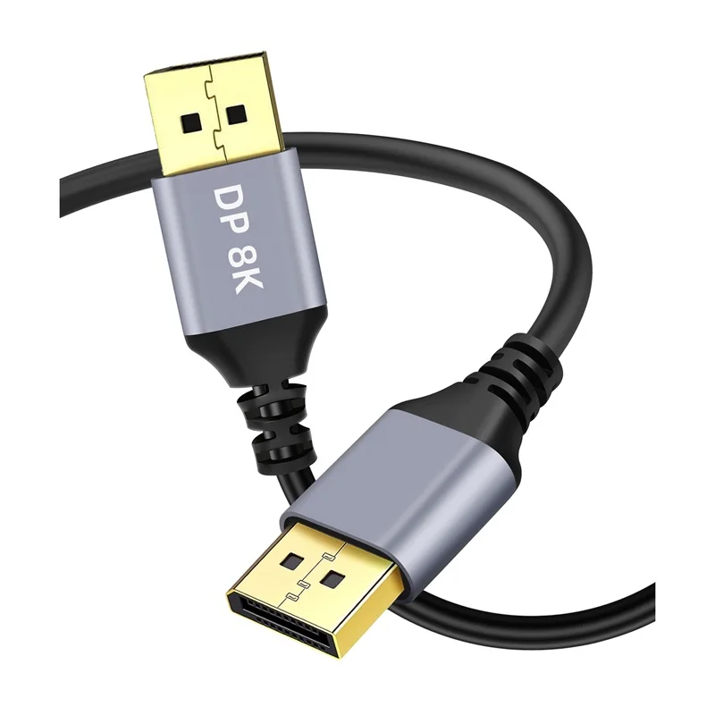 Premium High-Speed 8K DisplayPort Cable – Supports 8K@60Hz & 4K@144Hz, 32.4Gbps, Ideal