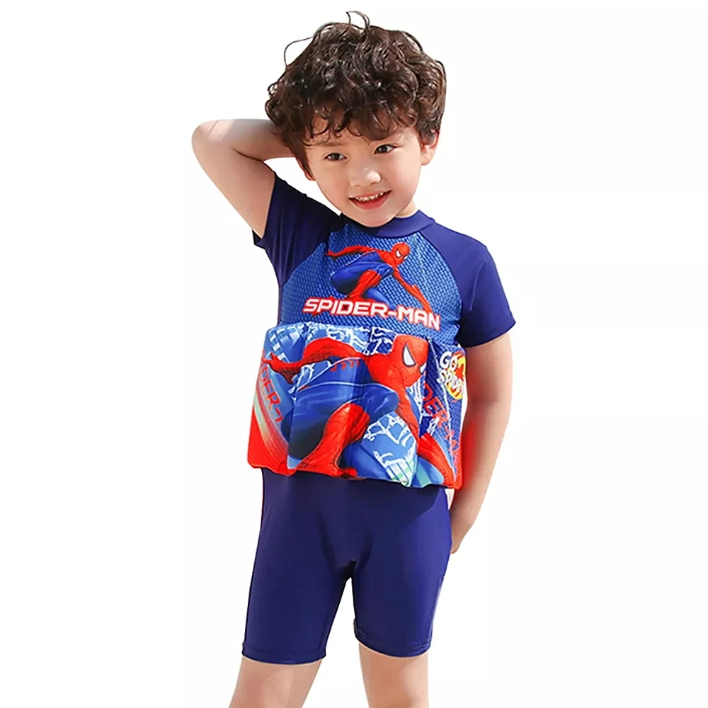 Buoyancy Swimsuit One Piece Suit 2-7 Year Children Short Sleeve Floating Swimwear Kid Cartoon Swimming Suit Bathing one piece swimsuit children swimsuit children swimsuits
