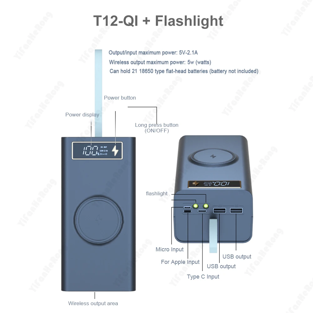 baterias power bank caso carga rápida para