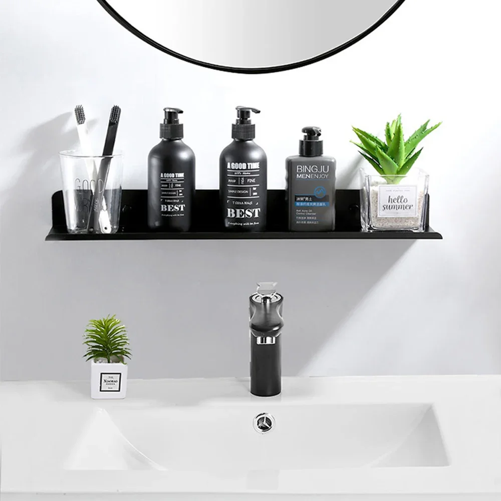 

Shower Caddy Rack Black Bathroom Shelves Bathing Storage Holder Kitchen Organizer Shampoo Bathroom Accessories