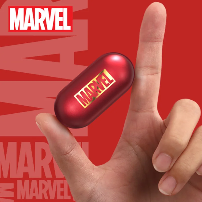 

New Marvel Certified Mini Bluetooth V5.0 Iron Man TWS Wireless Earphones Stereo Captain America Support Linking Two Smartphone