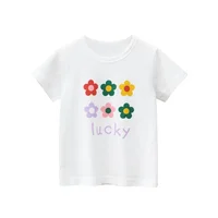 T-shirt d'été en coton à manches courtes pour bébé fille, vêtement pour enfant en bas âge, 2-8T 5