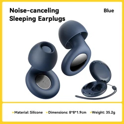 Enhanced Noise Reduction Silicone Earplugs for Sleep, Work, and Travel (Blue)