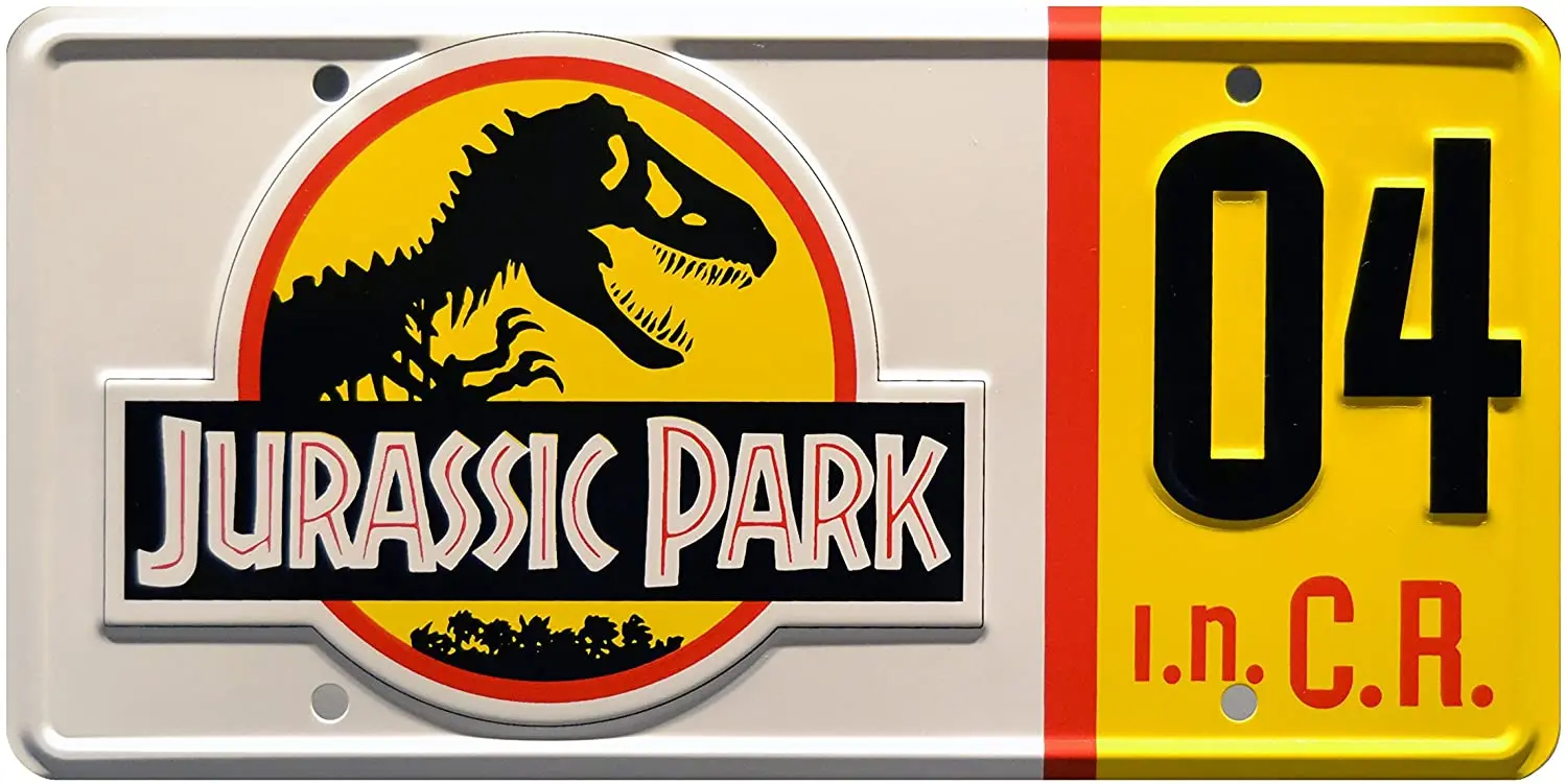 

Celebrity Machines Jurassic Park | Explorer #04 | Metal Printing License Plate