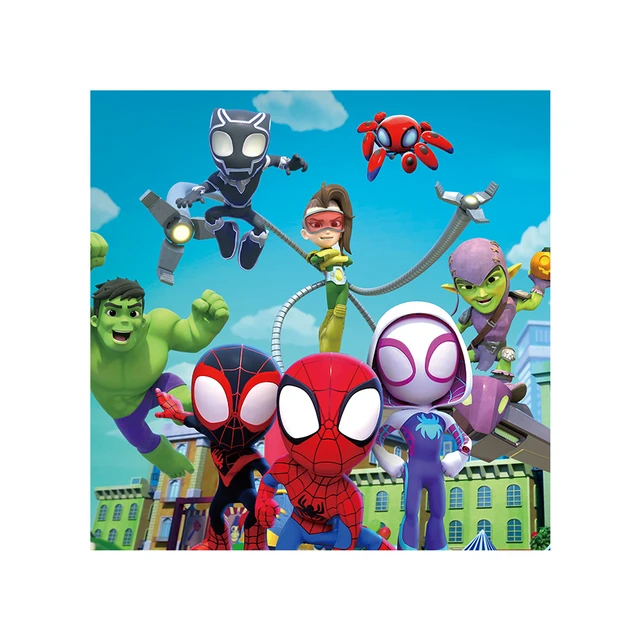 Spidey And His Amazing Friends compleanno decorazione palloncino stoviglie  usa e getta sfondo per bambini ragazzi Spiderman Party Supplies - AliExpress