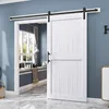 40" X 84" Sliding Barn Door Comes with 7' Barn Door Hardware Track Kit Solid Waterproof and Scratch Resistant Finish White 1