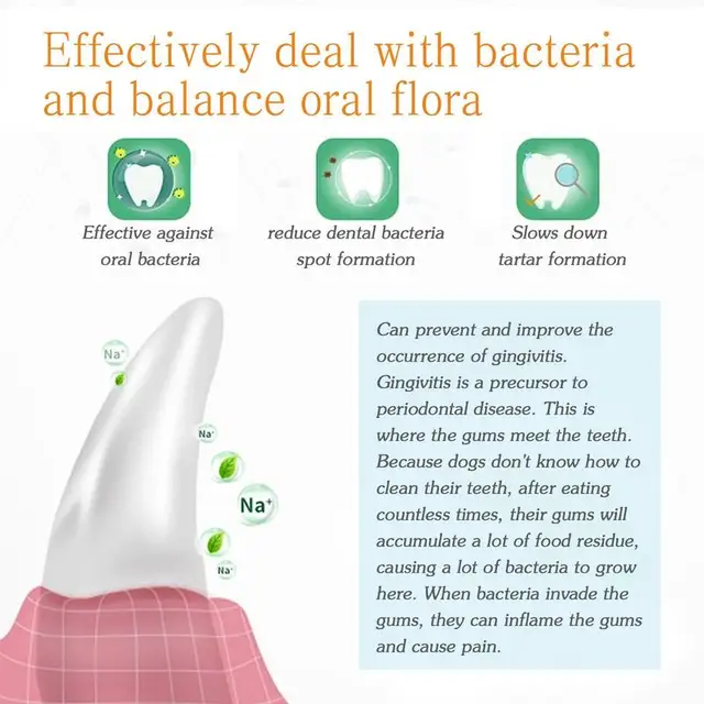 애완동물의 구강 건강을 위한 부드러운 반려동물 손가락 칫솔