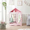Children's Wardrobe, Mirrored Wardrobe, Open Hanging Children's Clothing Storage Cabinet, Game Room, Children's Wardrobe 3