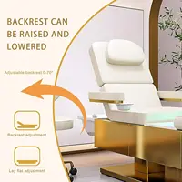 Lit de pédicure pour le visage, Design professionnel de luxe 3 en 1, multifonctionnel, soins du visage, shampoing, avec baignoire pour les pieds 5