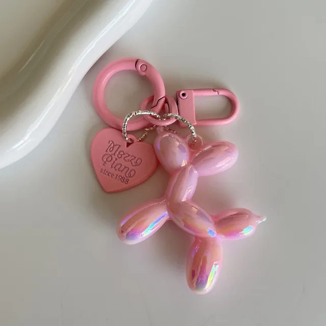 Jelly Cute Jelly Balloon Dog Keychain Pendant Cartoon Dog Chain Keychain - Lovely accessory jewelry gift for unisex keys